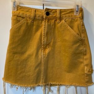 Pacsun | Yellow jean mini skirt